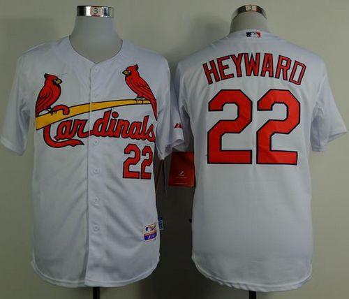 Cardinals #22 Jason Heyward White Cool Base Stitched MLB Jersey - Click Image to Close